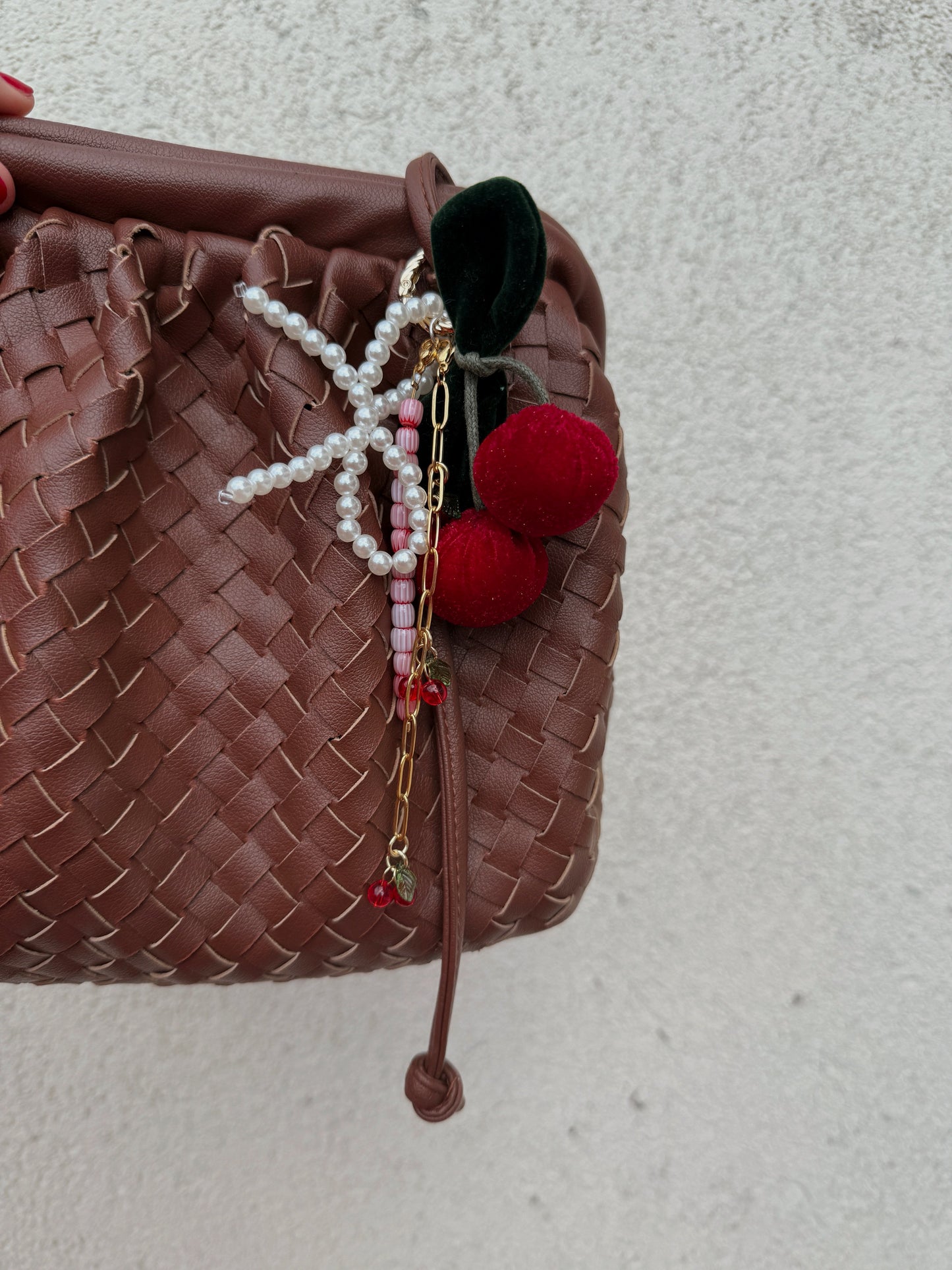 Bag charm cherry lady