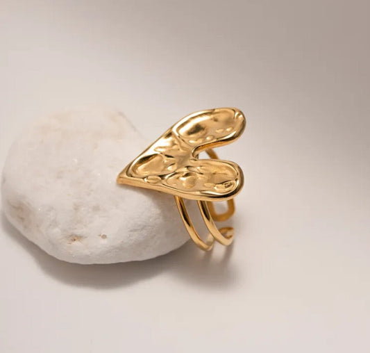 Ring Golden heart