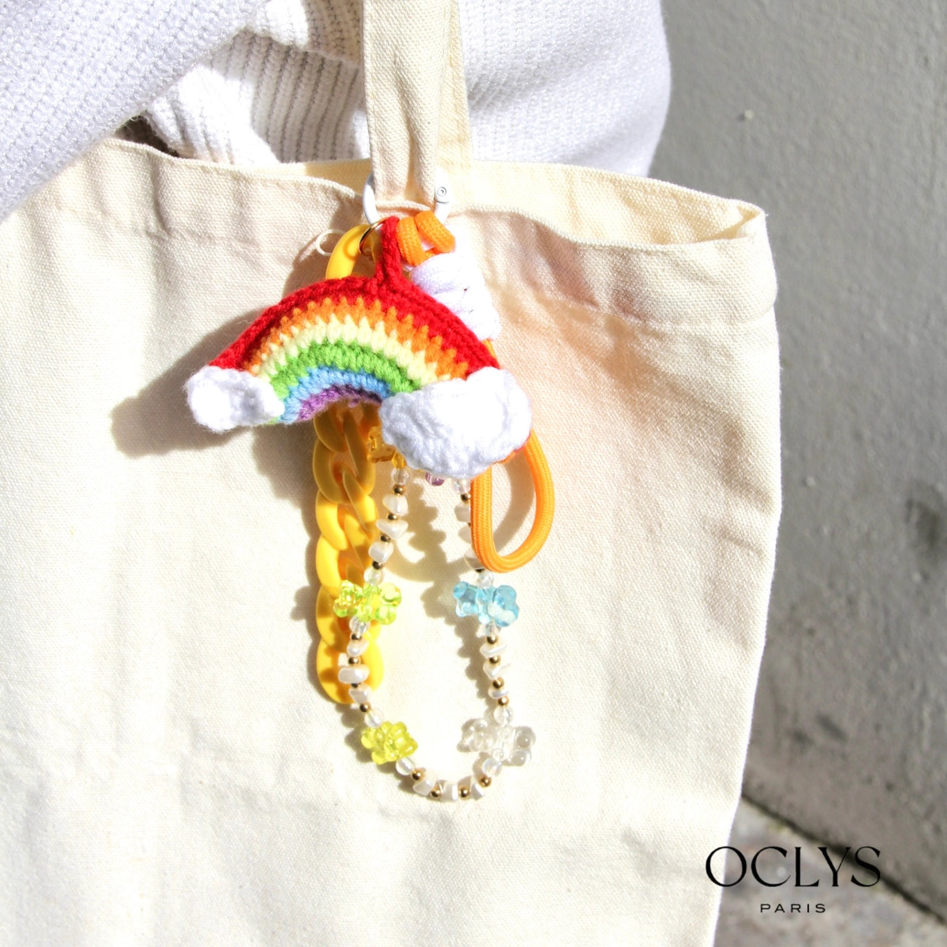 Bag charm rainbow