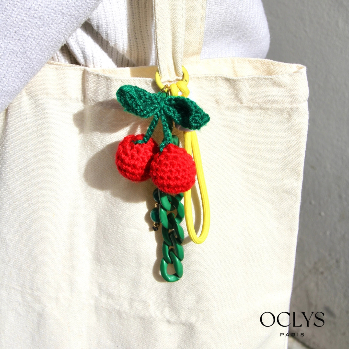 Bag charm cherry