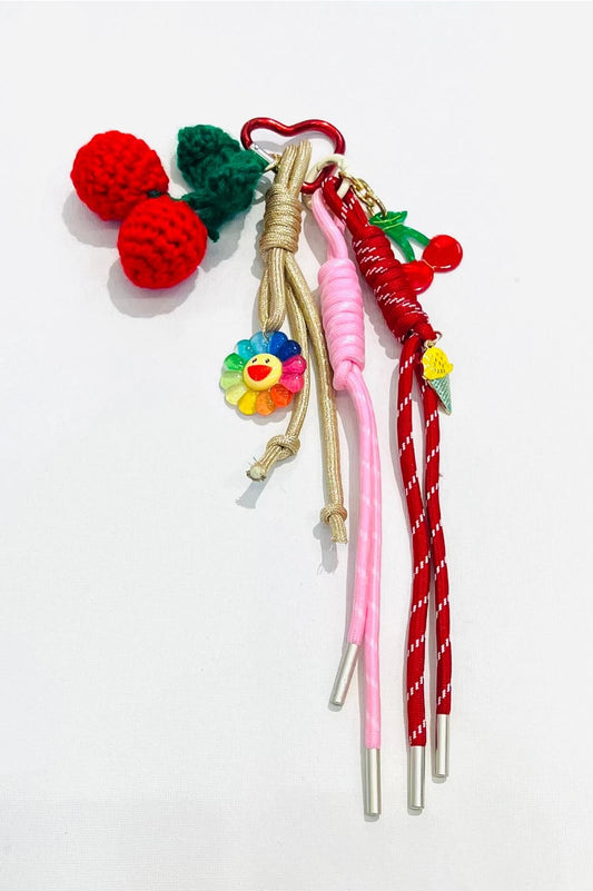 Bag charm cherry cherry