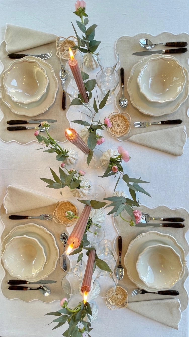 Placemat set Individual Palma wit