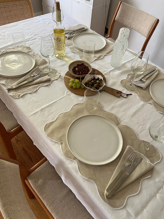Placemat set Individual Palma wit